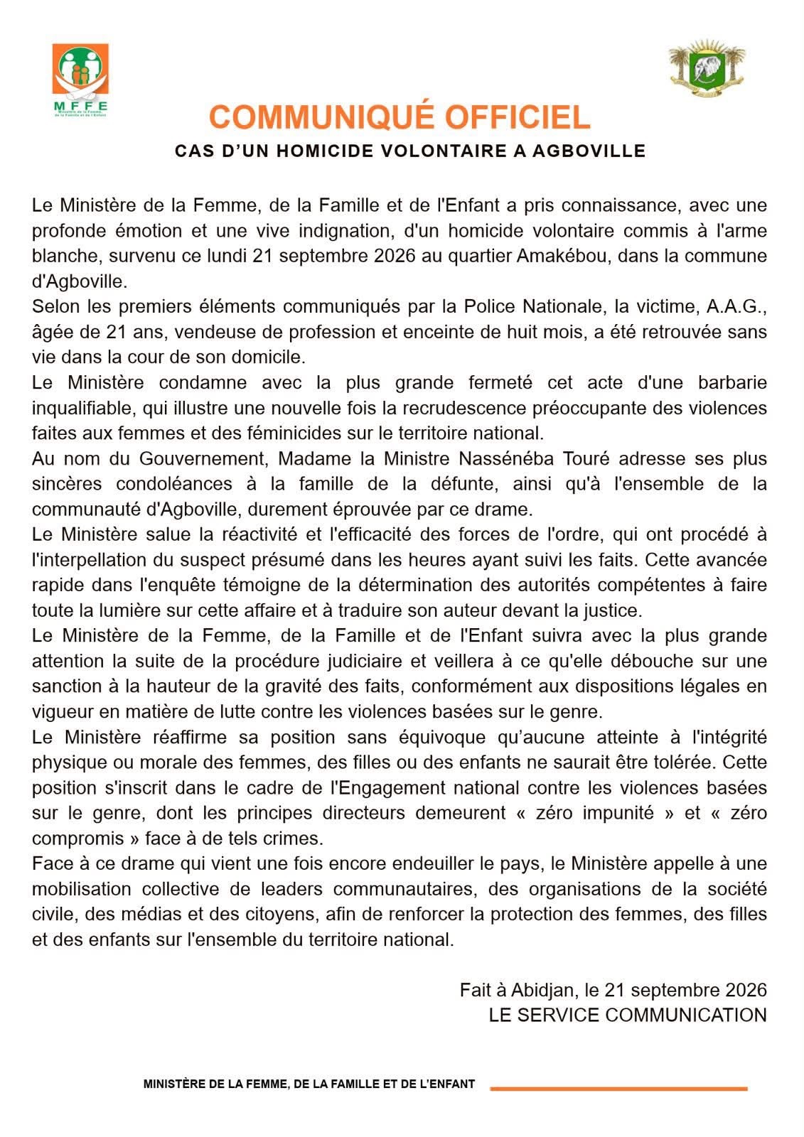 Communiqué de presse 